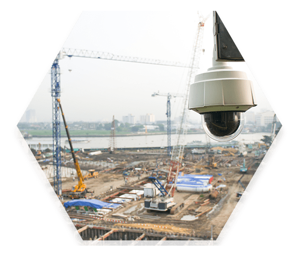 Security camera on construction site